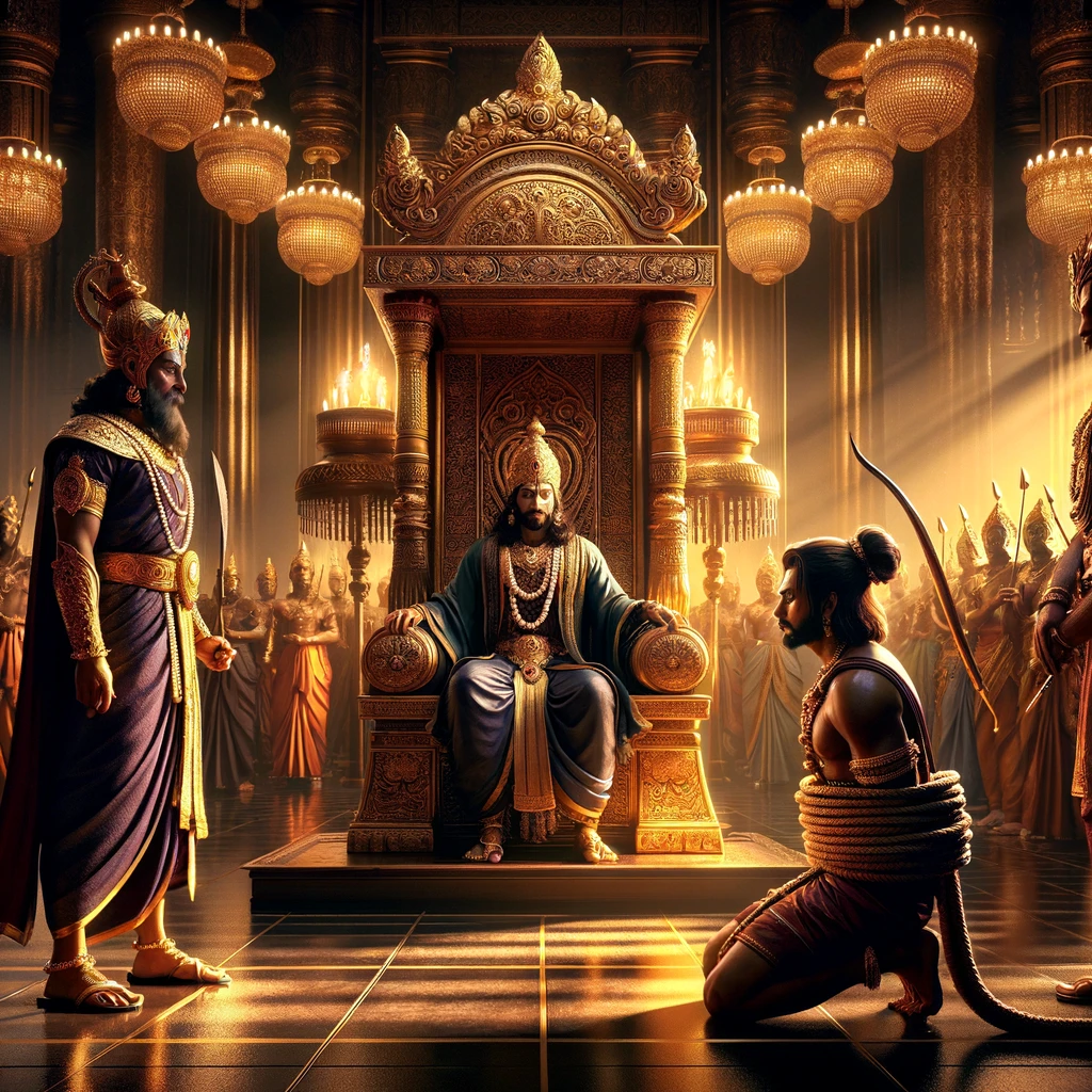 Vibhishana Intercedes on Behalf of Hanuman